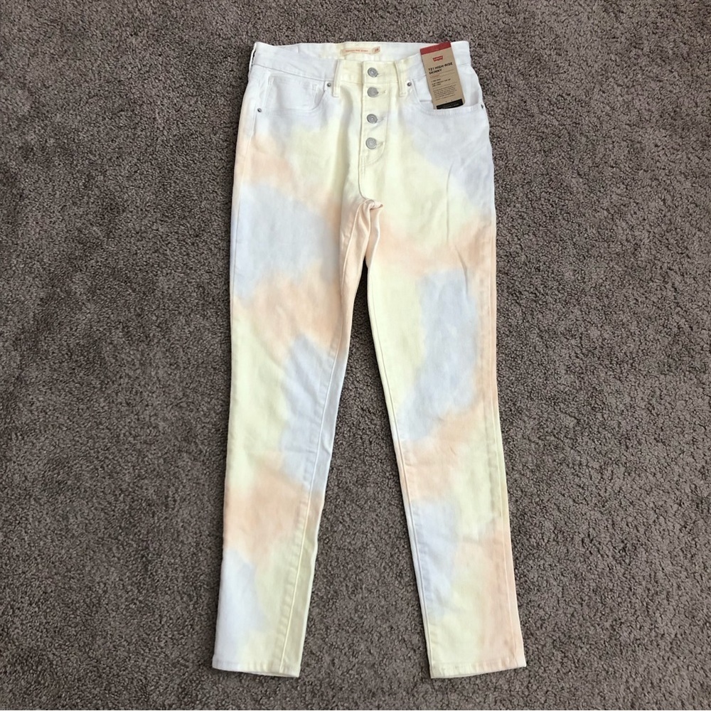 Levi’s 721 Jeans Womens Size W28 High Rise Skinny Tie Dye